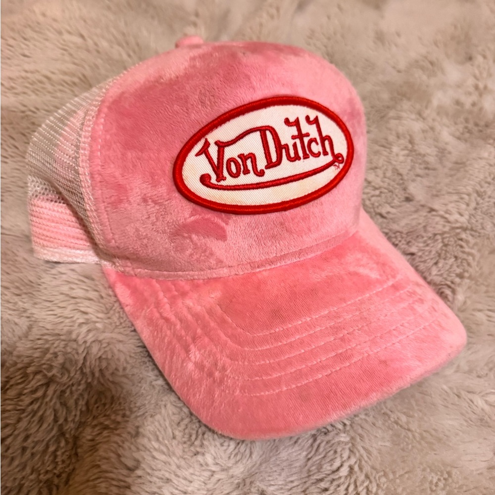 Von Dutch Pink Velvet Cap